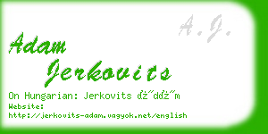 adam jerkovits business card